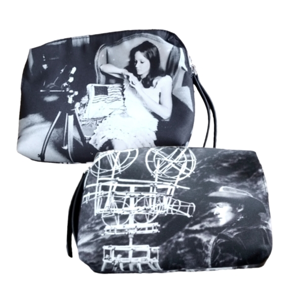 Vintage Handbags - Dennis Hopper Brooke Hayward Black & White Vintage Film Make Up Bags